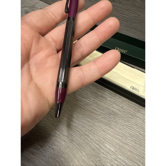 #312-6 BRAND NEW VINTAGE (1996) CROSS METROPOLIS PLUM/BLACK BALLPOINT PEN USA - Picture 6 of 9